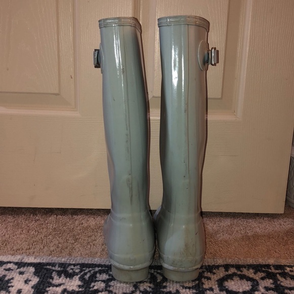 Robbins egg blue Hunter rain boots - Picture 4 of 6